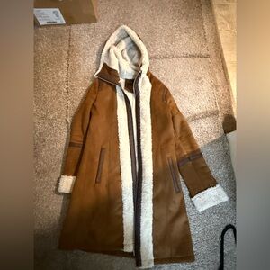 7 For All Mankind Brown Shearling Coat
